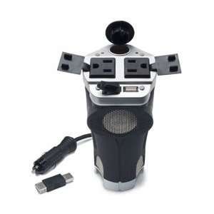   DC to AC Cup Holder Design Power Inverter with USB Port & 2 AC Outlets