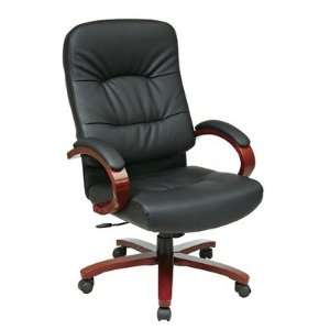  Office Star Desk Office Chair with Mahogany Finish Wood 