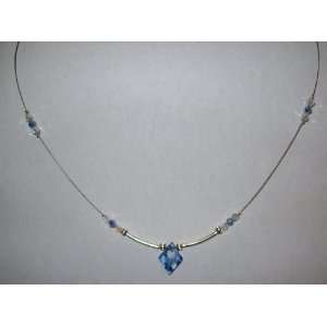  Swarovski Crystal Necklace Blue Diamond: Arts, Crafts 