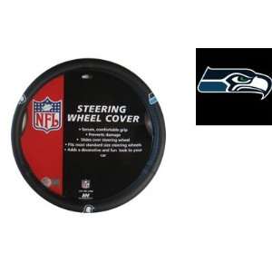   NFL License Steering Wheel Cover   Seattle Seahawks: Automotive