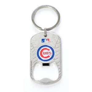  Chicago Cubs Dog Tag Bottle Opener Keychain: Sports 