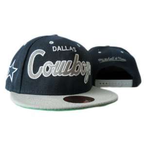 NFL Mitchell Ness Dallas Cowboys Mitchell Ness Gray Blue Hat:  