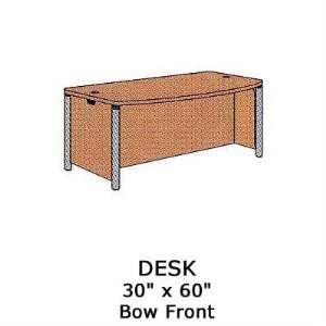  Plateau Office 60 W Bow Front Office Desk Leg Color Bark 