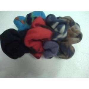 Assorted Color Soft Fleece   Hair Scrunchies Case Pack 72 Beauty