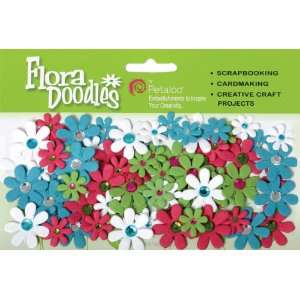  Flora Doodles Jeweled Florettes Teal, Fuschia, Chatreuse 