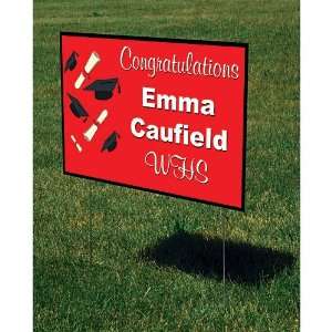  Graduation Hats Personalized Yard Sign Toys & Games