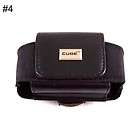 New CUBE Black Leather Cell Phone Pouch Case Size 3.5 x 2 x 1  4 