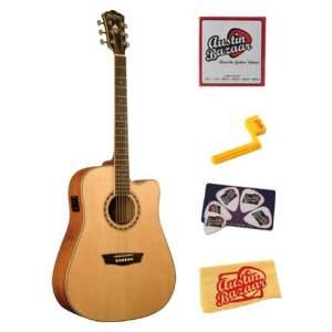  Washburn WD10SCE Dreadnought Cutaway Acoustic Electric 