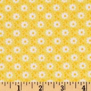  44 Wide Junebug Small Daisy Dots Yellow Fabric By The 