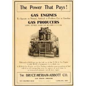   Abbott Gas Engines Columbus Ohio   Original Print Ad