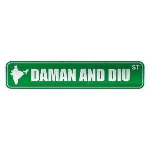   DAMAN AND DIU ST  STREET SIGN CITY INDIA