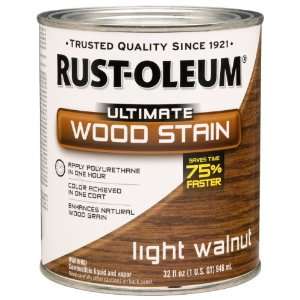  Rust Oleum 260160 Ultimate Wood Stain, Quart, Light Walnut 