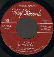 FLIP PHILLIPS/MAX ROACH~1949 CLEF RECORDS JAZZ EP~EX  