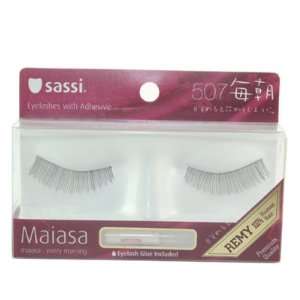  Sassi False Eyelashes 100% Human Hair, Free Glue #507 
