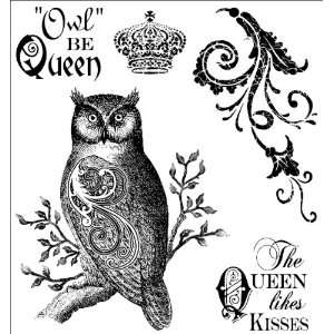  Darcies Cling Mounted Rubber Stamps Owl Be Queen