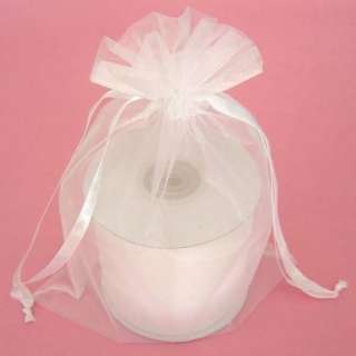 100 White Organza Jewelry Gift Pouch Bags Great For Wedding favors 