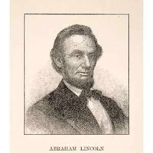 1929 Print Portrait Abraham Lincoln Sixteenth President United States 