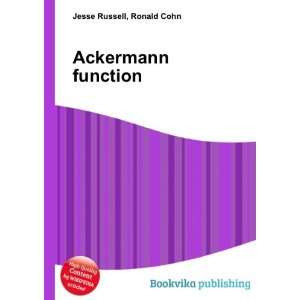  Ackermann function Ronald Cohn Jesse Russell Books
