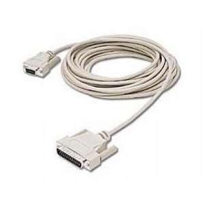  15 ft DB25M/DB9F Null Modem Cable Beige Electronics