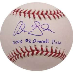  Alex Gordon Autographed Baseball  Signed 2005 #2 Over All 