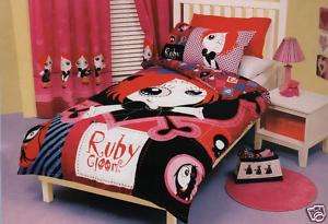 RUBY GLOOM Gothic Pink/Black DOUBLE Quilt Cover Set NEW  