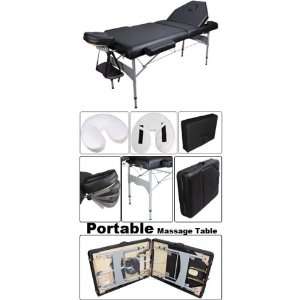   Elevated 3 section Black Portable Massage Table: Sports & Outdoors