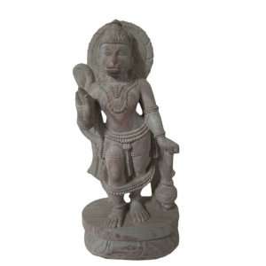  Hanuman Standing Idol with Deepam Hindu God India Stone 