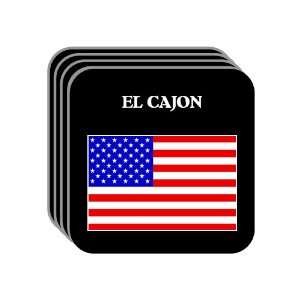 US Flag   El Cajon, California (CA) Set of 4 Mini Mousepad Coasters