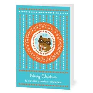 Christmas Greeting Cards   Happy Raccoon: Grandson By Night Owl Paper 