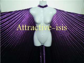 New Purple lame bellydance costume ISIS WINGS  