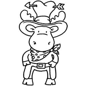  Riley & Company Cling Mount Rubber Stamp Cowboy Kitchen 
