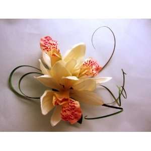  Tropical Ivory Orchid Flower Hair Clip 