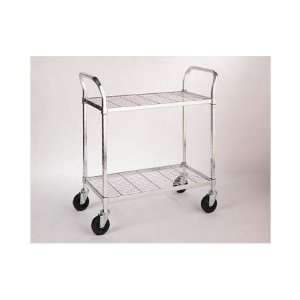  Heavy Duty Wire Cart   2 Shelf   24W x 48L Office 