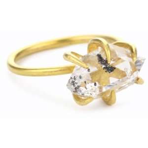   Arcadia 18k Large Rough Cut Herkimer Diamond Ring, Size 7 Jewelry