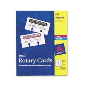  Avery® Laser/Ink Jet Rotary Cards CARD,ROTARY,2 1/6X4,8 