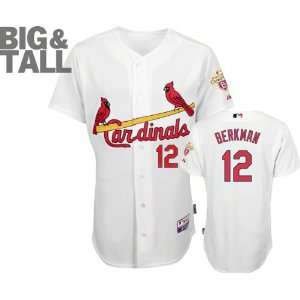 Lance Berkman Jersey Big & Tall St. Louis Cardinals #12 Home White 
