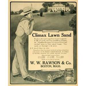  1910 Ad Climax Lawn Sand Rawson Grass Weeds Burrell 