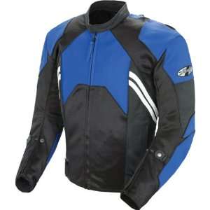 Joe Rocket Radar Mens Leather Street Motorcycle Jacket   Blue/Black 
