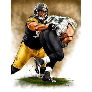 Large Casey Hampton Pittsburgh Steelers Giclee Sports 