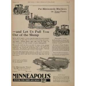  1922 Ad Minneapolis Farm Tractor Steam Engine Separator 