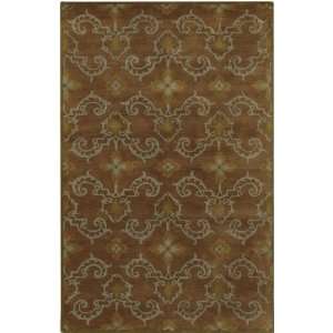   121 Brown Olive Green Floral Area Rug 2.60 x 11.60.