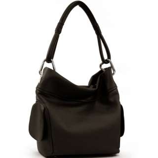 Women designer inspired soft hobo bag handbag black  