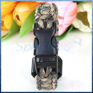   HUNTING HIKING SURVIVAL COMPASS PARACUTE CORD PARACORD BRACELET GIFT