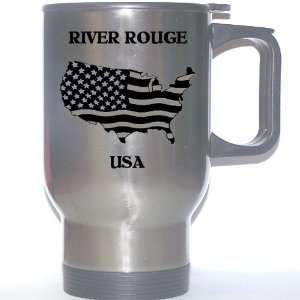  US Flag   River Rouge, Michigan (MI) Stainless Steel Mug 