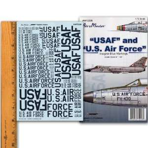   US Air Force Insignia Blue Lettering (1/72 decals) Toys & Games