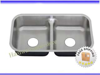 Stainless Steel Low Divide Kitchen Sink 16G Undermount  