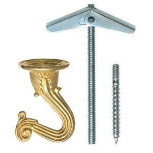 OOK 50341 Swag Hooks with Hardware, Brass, 2 Count: Home 