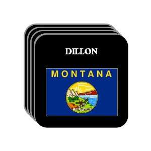 US State Flag   DILLON, Montana (MT) Set of 4 Mini Mousepad Coasters