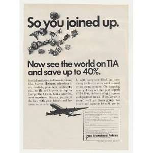   Trans International Airlines Group Discount Print Ad