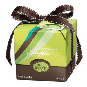 Seattle Chocolates Truffles, Mint Wave Gift Boxes, 6 Ounce:  